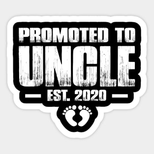 Promoted to Uncle 2020 Funny Father's Day Gift Ideas New Uncle Sticker